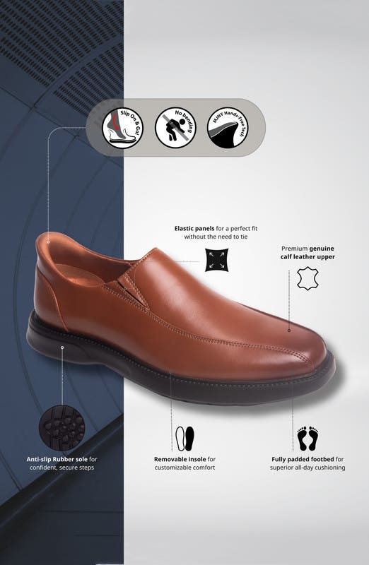 Marc Joseph New York Shelby Road Hands-Free Slip On Technology  Loafers, Alternate, color, Cognac Napa Leather