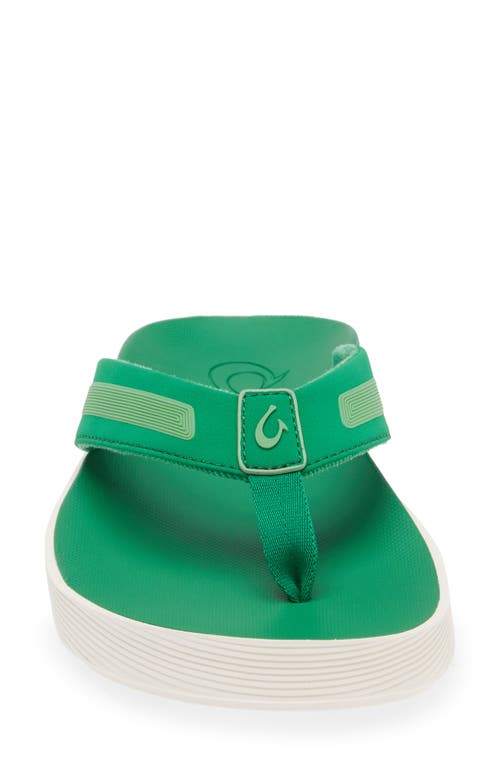 Olukai Leeward Flip Flop In Green
