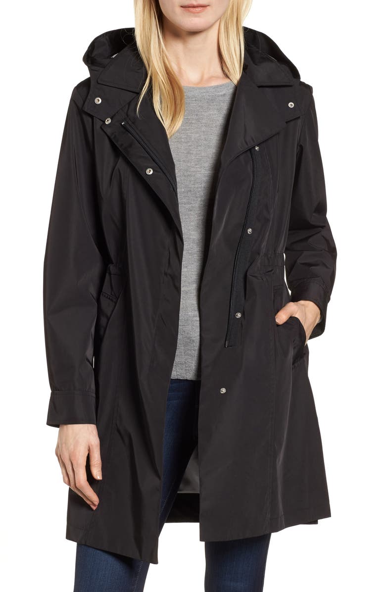 Kristen Blake Tech Hooded Trench Coat, Main, color, 
