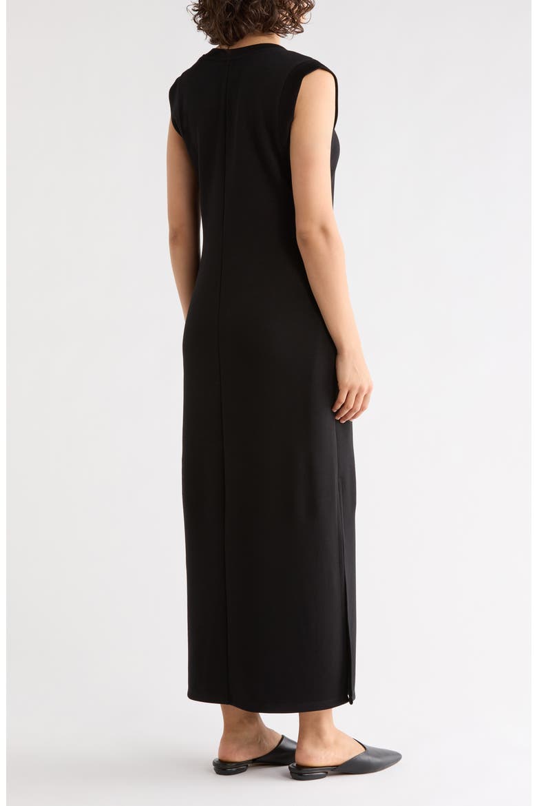 Sleeveless Scuba Maxi Dress, Alternate, color, BLACK