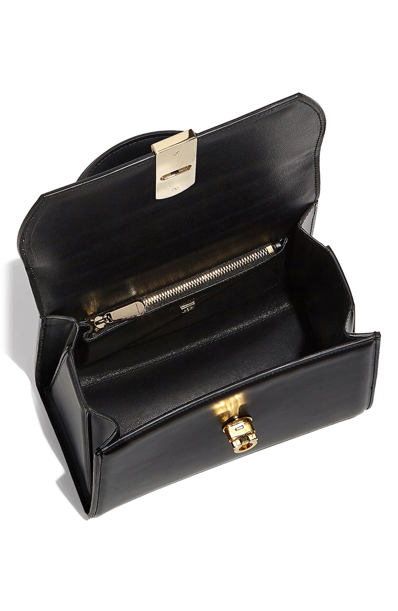 FERRAGAMO Salvatore Ferragamo Small Boxyz Leather Satchel, Alternate, color, 