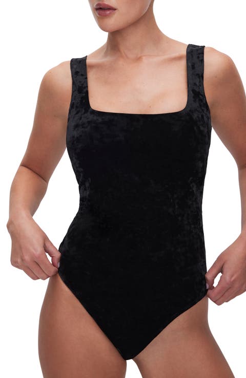 Crushed Velvet Tank Bodysuit (Regular & Plus)