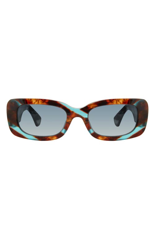 Kurt Geiger London 52mm Rectangular Sunglasses in Curacao Novilla 