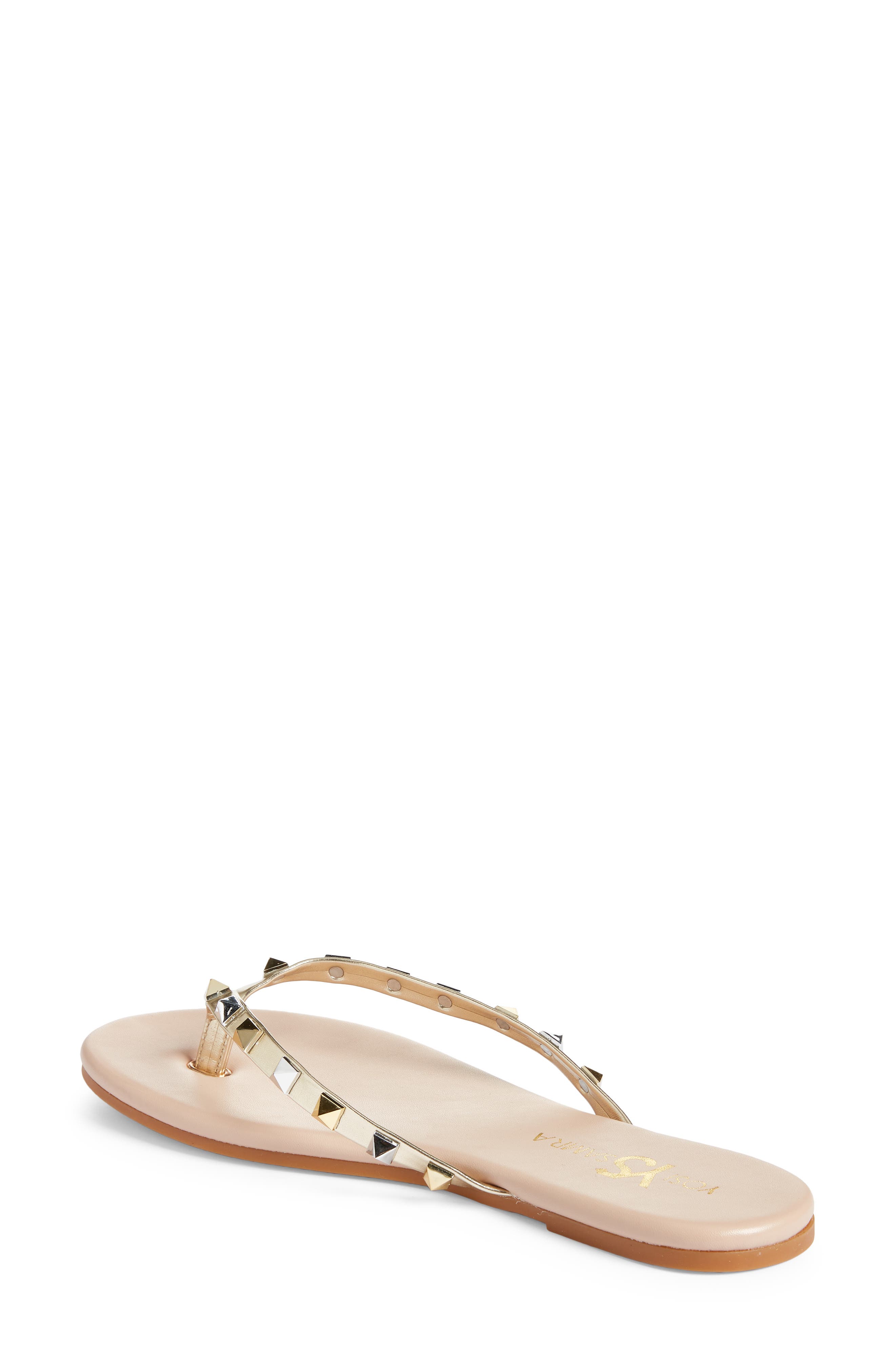 Yosi Samra Rivington Flip Flop, Alternate, color, Beige Studs