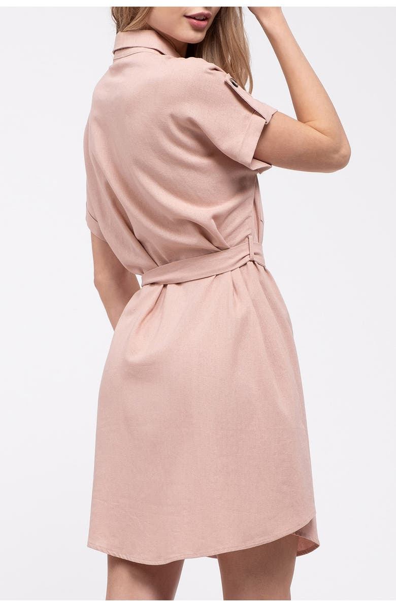 J.O.A. Short Sleeve Button Front Dress, Main, color, 