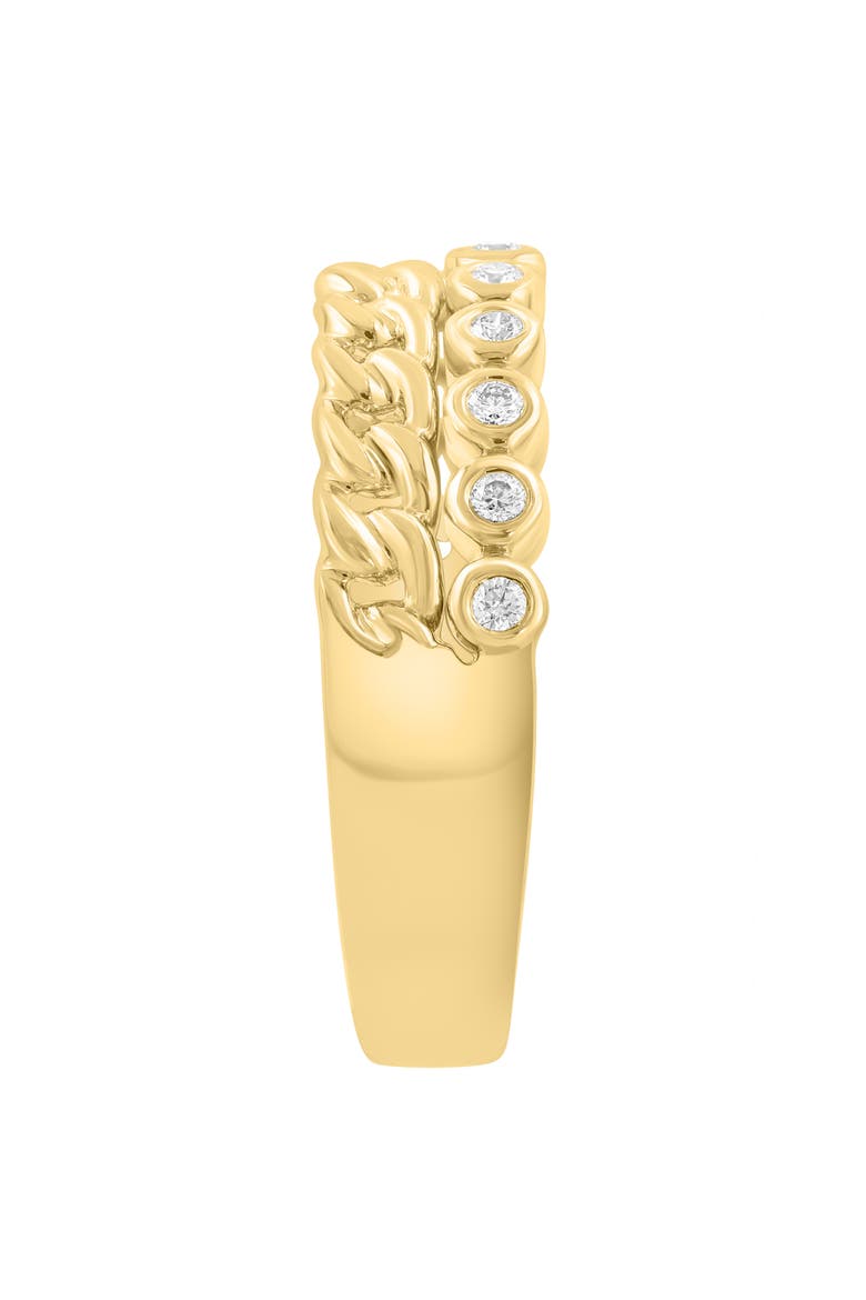 Diamond Curb Chain Band Ring, Alternate, color, GOLD