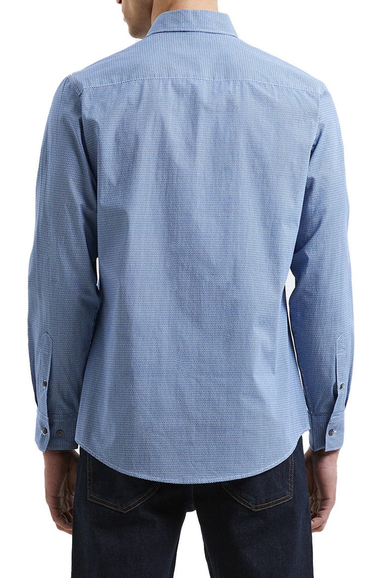 Premium Floral Button-Up Oxford Shirt, Alternate, color, BLUE