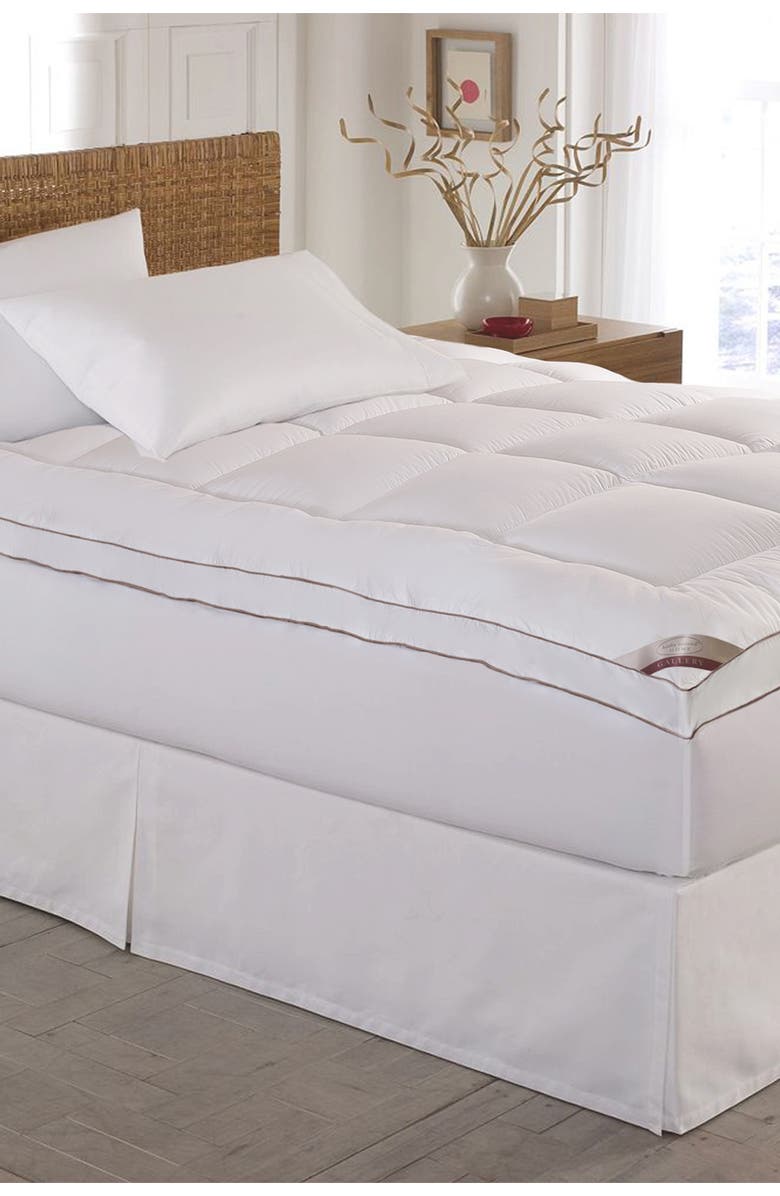 BLUE RIDGE HOME FASHIONS Kathy Ireland Cotton Gusseted Mattress Topper - Cal King, Main, color,