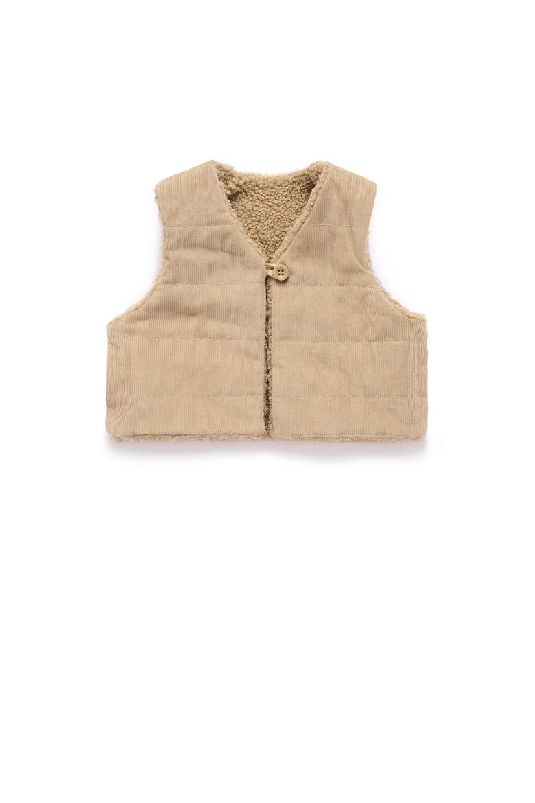 Shearling Reversible Vest, Alternate, color, Mushroom