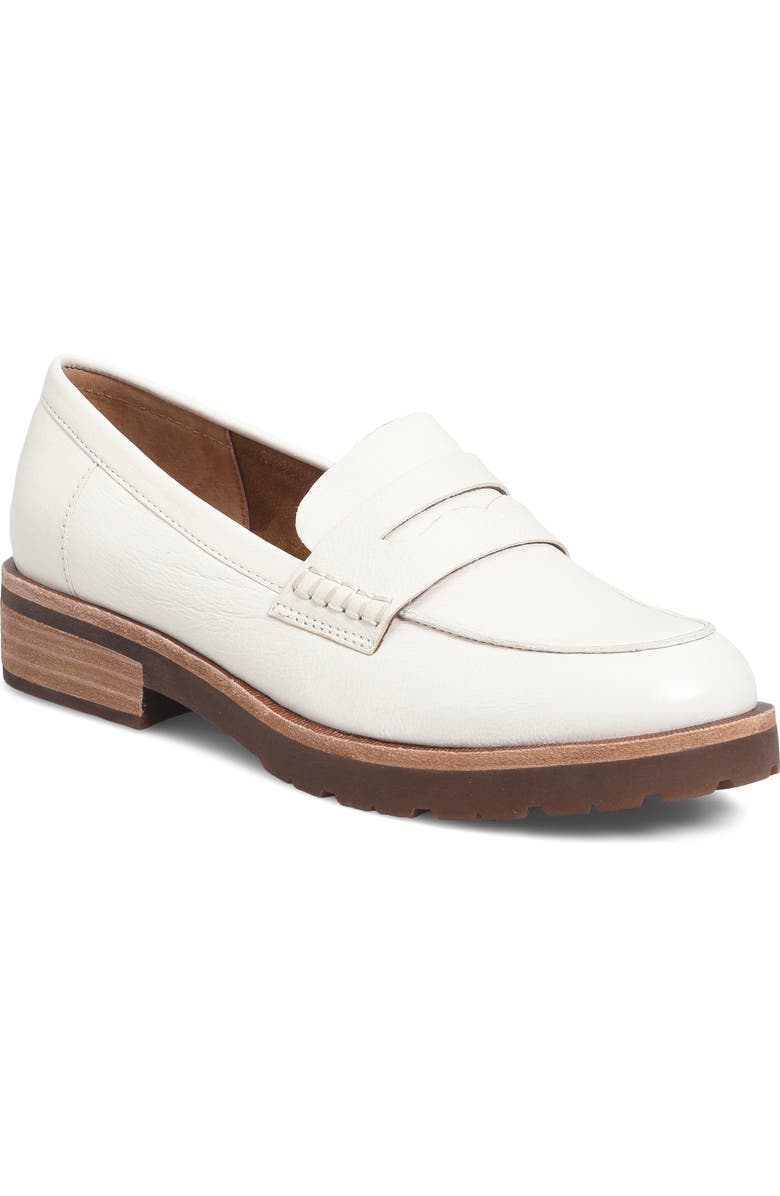 Kork-Ease<sup>®</sup> Carlisle Penny Loafer, Main, color, White Leather