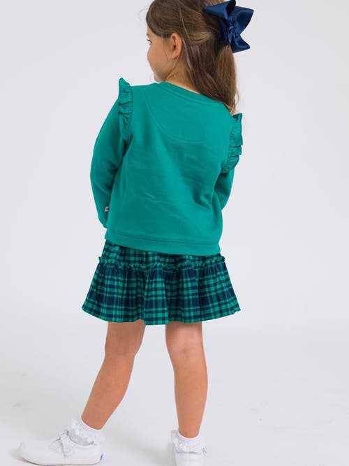Rufflebutts Smocked Twirl Skirt In Green