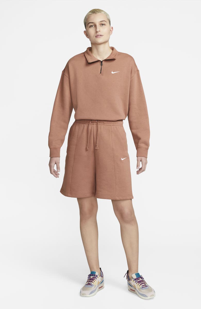 Nike Sportswear Quarter Zip Pullover, Alternate, color, Mineral Clay/ White