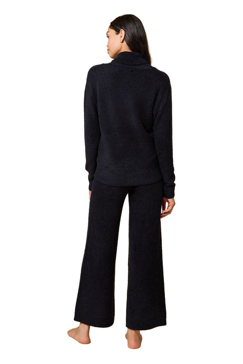 Ultra-Marshmallow Shawl Collar with Pintuck Pant, Alternate, color, Black
