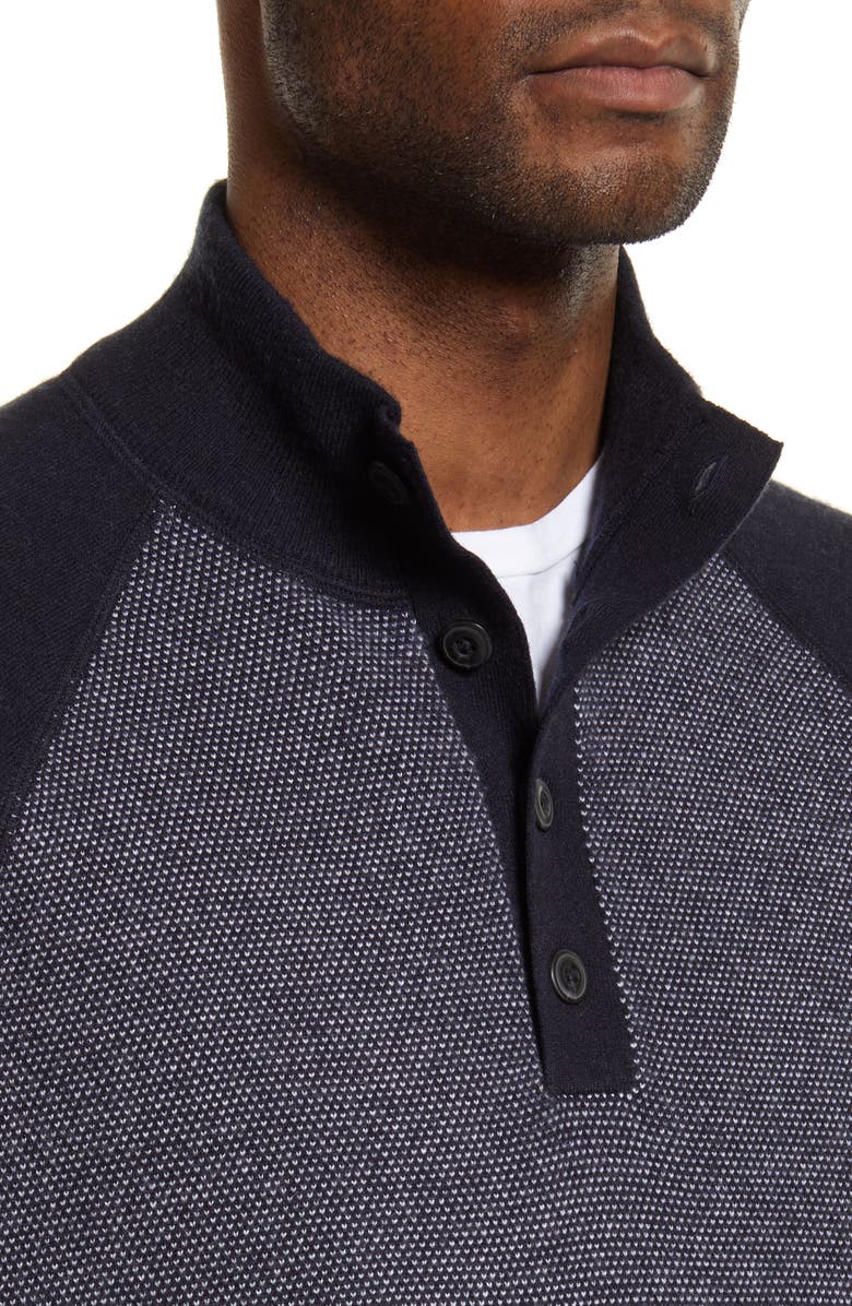 Vince Birdseye Wool & Cashmere Henley Sweater, Alternate, color, 