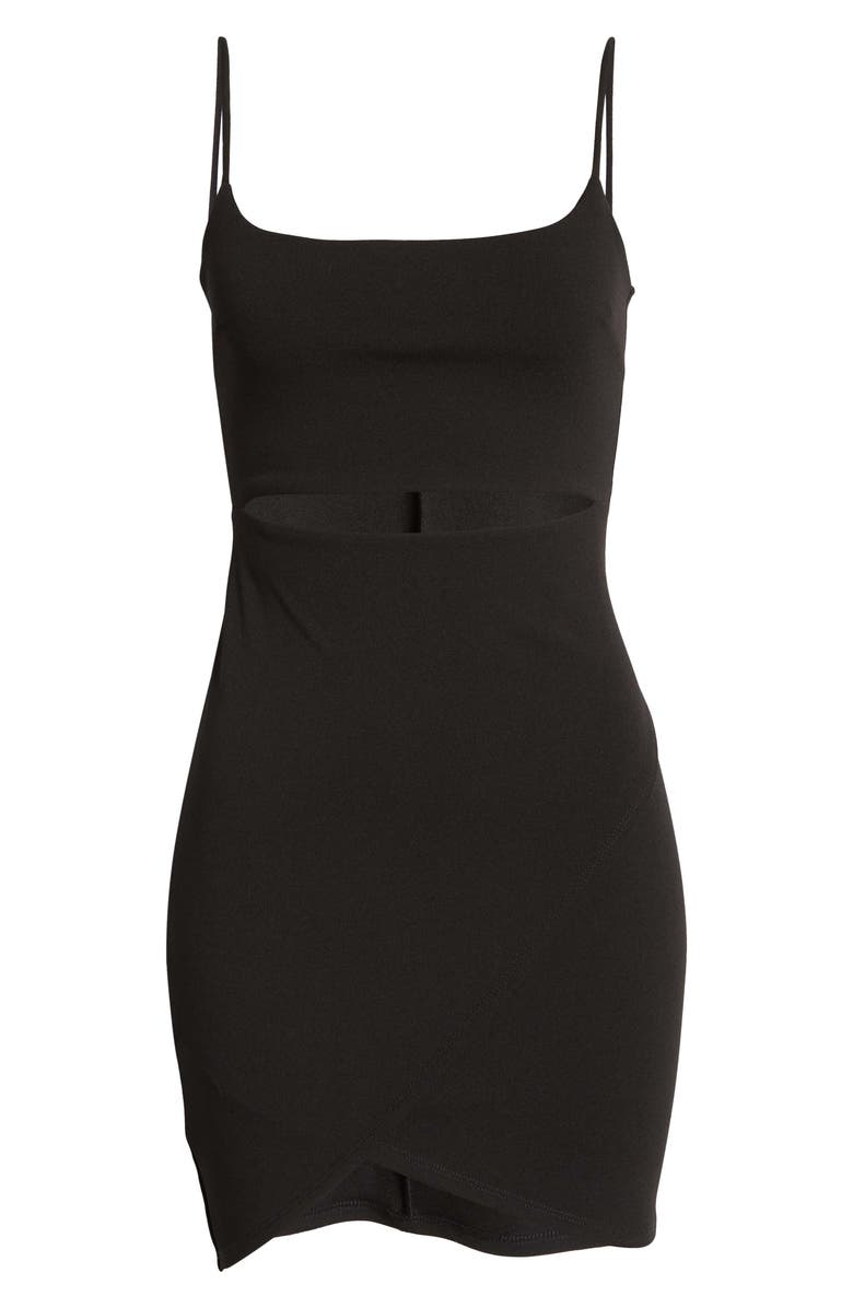Lulus Cutout on the Town Cutout Body-Con Minidress, Alternate, color,