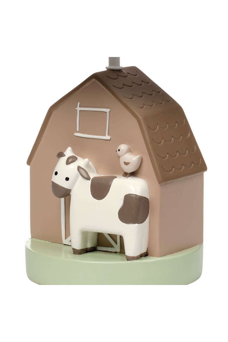 Farmyard Friends Decorative Tabletop Nursery Lamp with Shade, Alternate, color, Cream