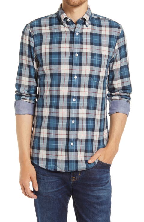 Duofold Slim Fit Plaid Button-Down Shirt