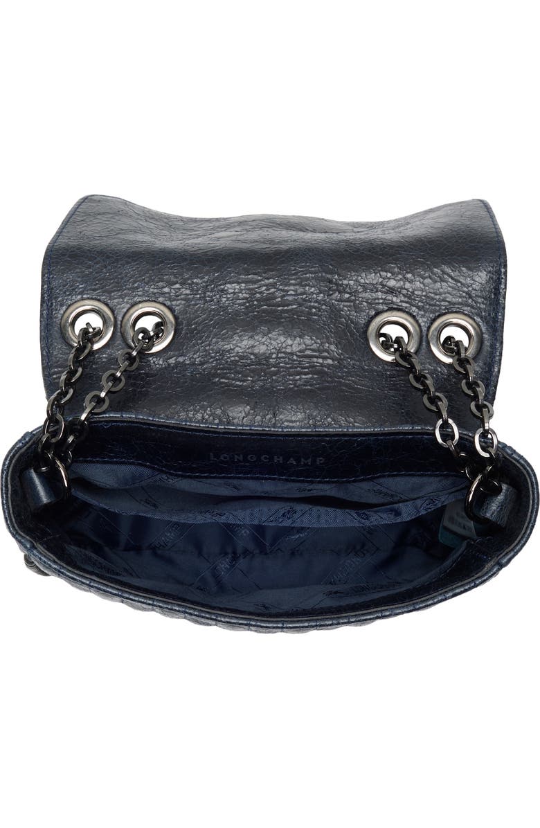 Longchamp Amazone Matelasse Leather Crossbody Bag, Alternate, color, Navy