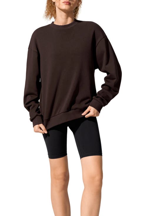 SILKERRY Oversized Porchlight Balance Crew Pullover Sweatshirt