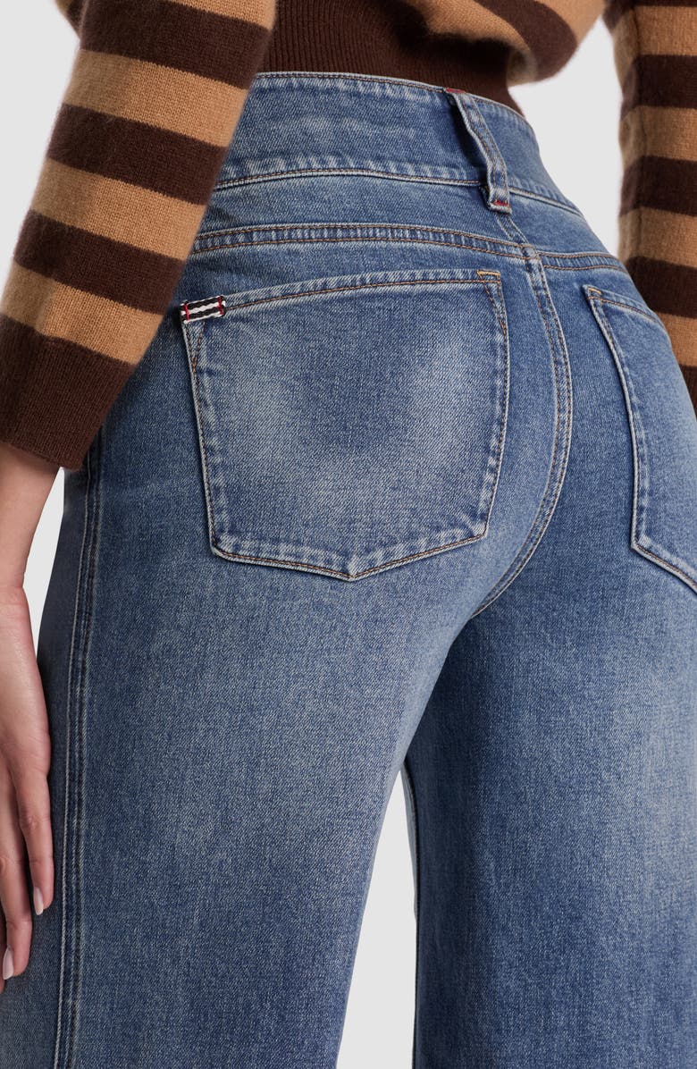 Alice + Olivia Perfect Wide Leg Jeans, Alternate, color, Best Intentions