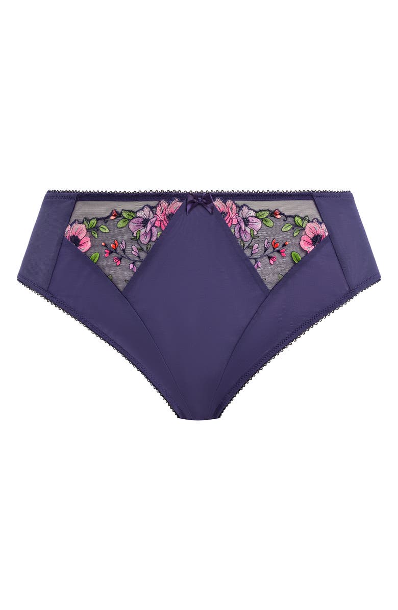 Elomi Himari Embroidered High Cut Briefs, Alternate, color,