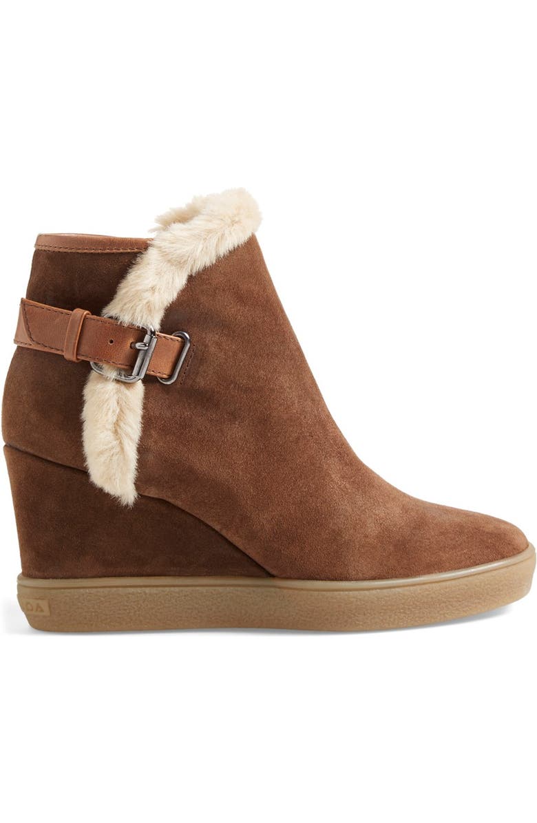 Aquatalia 'Cameron' Weatherproof Wedge Bootie, Alternate, color, Chestnut Suede