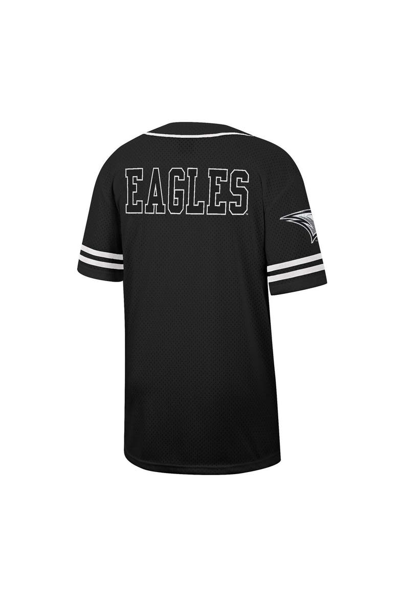Men's Colosseum Black North Carolina Central Eagles Free Spirited Mesh Button-Up Baseball Jersey, Alternate, color, Black