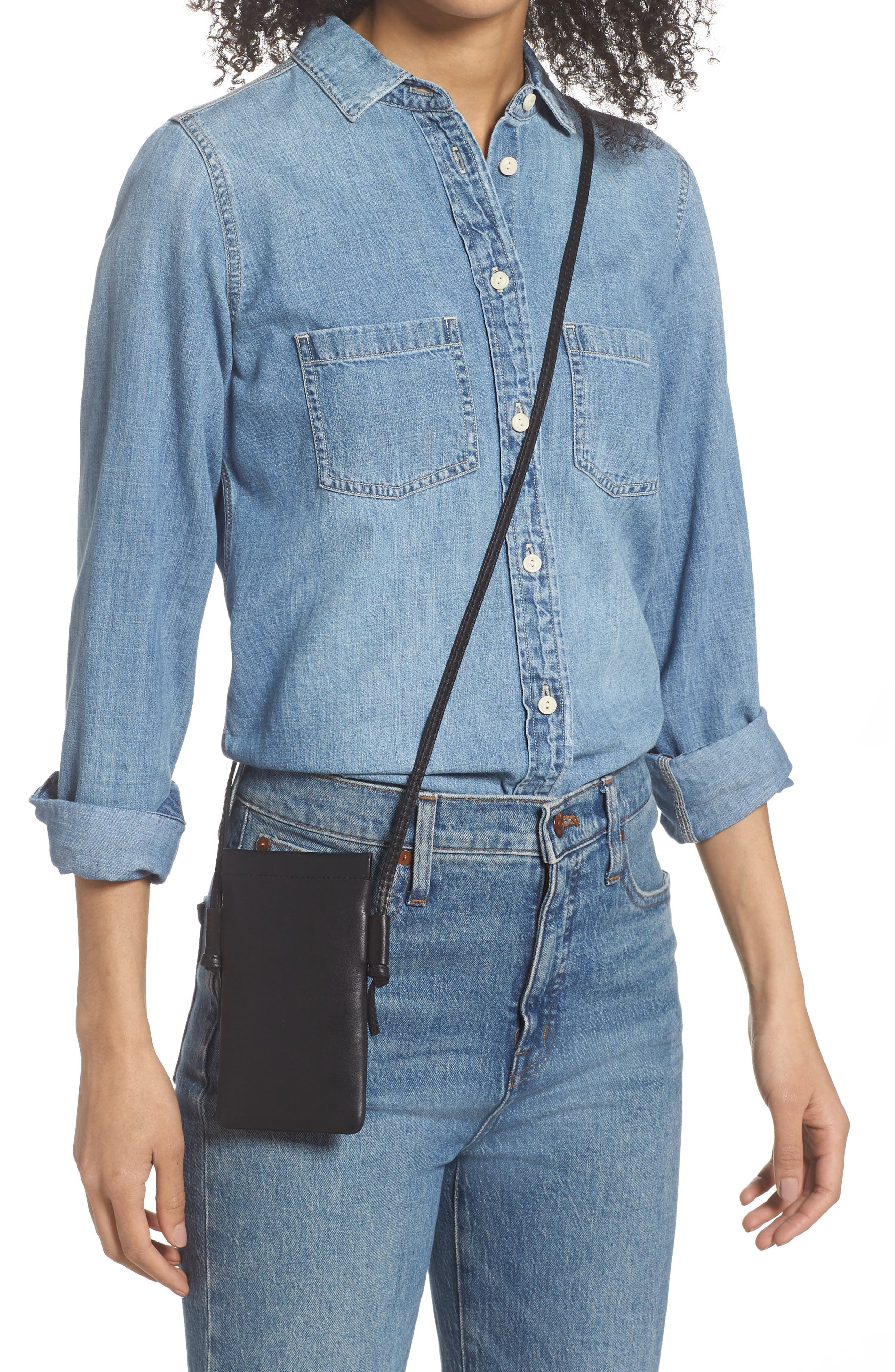 Madewell The Smartphone Leather Crossbody Bag, Alternate, color, 