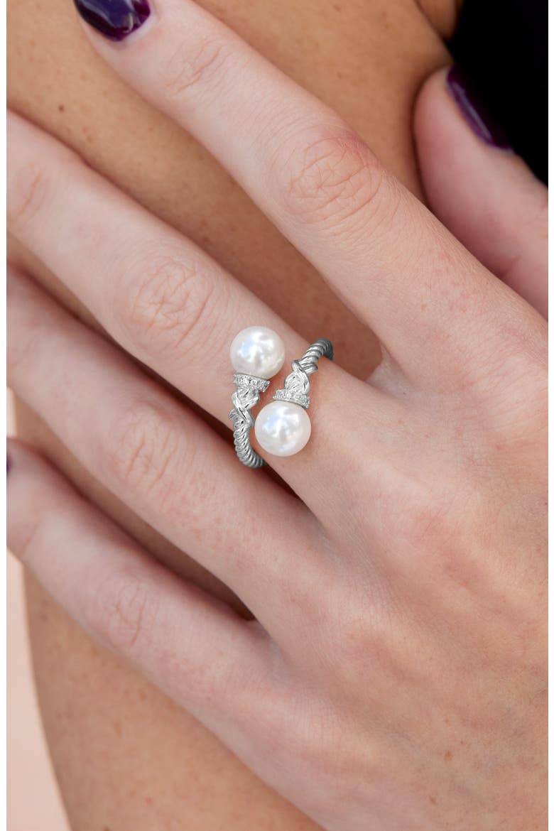 8-9mm Swarovski Cultured Pearl Wrap Ring, Alternate, color, WHITE