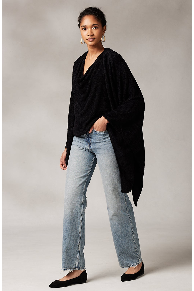Kash-éase Women's Travel Poncho, Alternate, color, Black