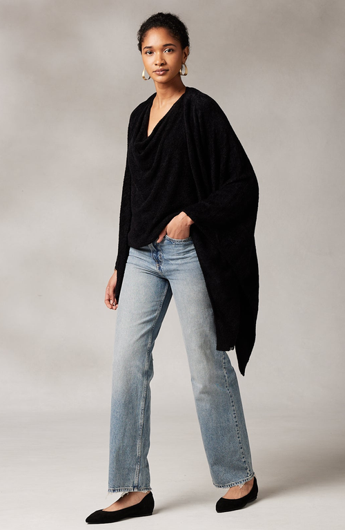 Kashwere Apparel Travel Poncho In Black
