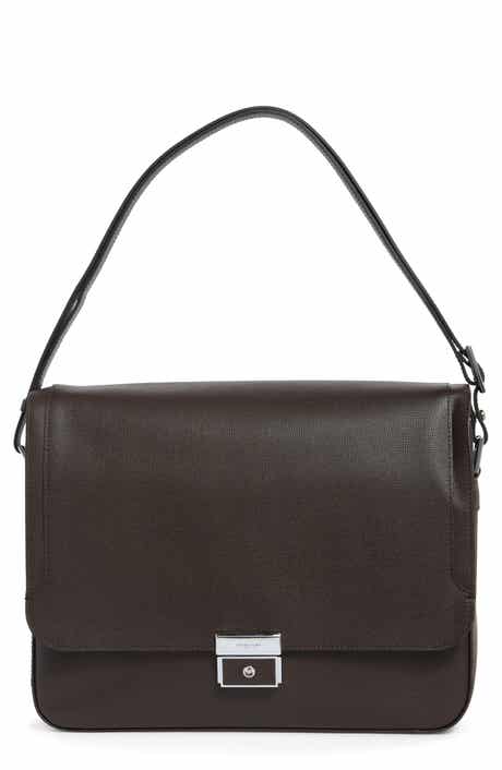 Longchamp Le Foulonné Flap Shoulder Strap Briefcase