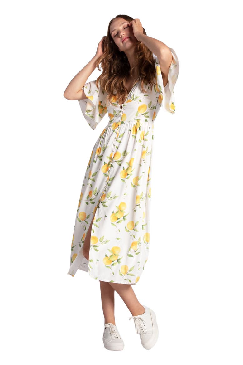 Love Button Up Dress, Alternate, color, Orchard