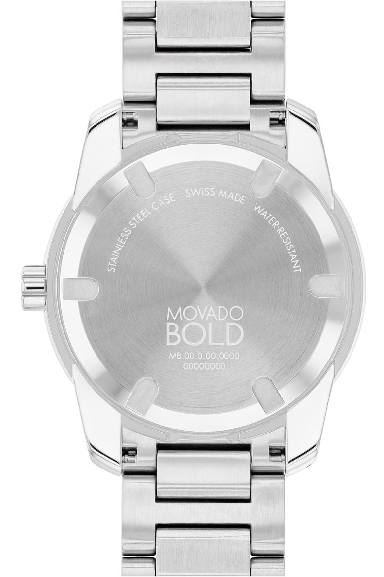 Bold Verso Bracelet Watch, 42mm, Alternate, color, GREY