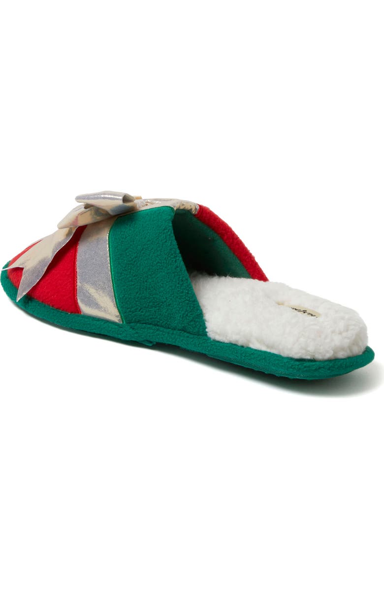DEARFOAMS Novelty Holiday Christmas Scuff Slipper, Alternate, color, Red Multi