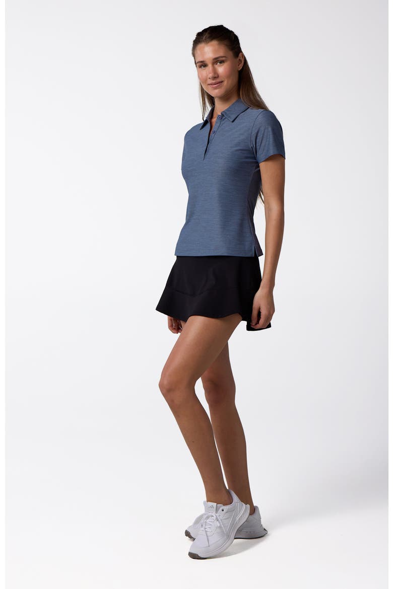 Women's Cross-Sport Tech Pique Polo, Alternate, color, Stone Blue Heather