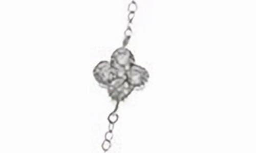 Juvell Cubic Zirconia Clover Station Chain Long Necklace In Silver