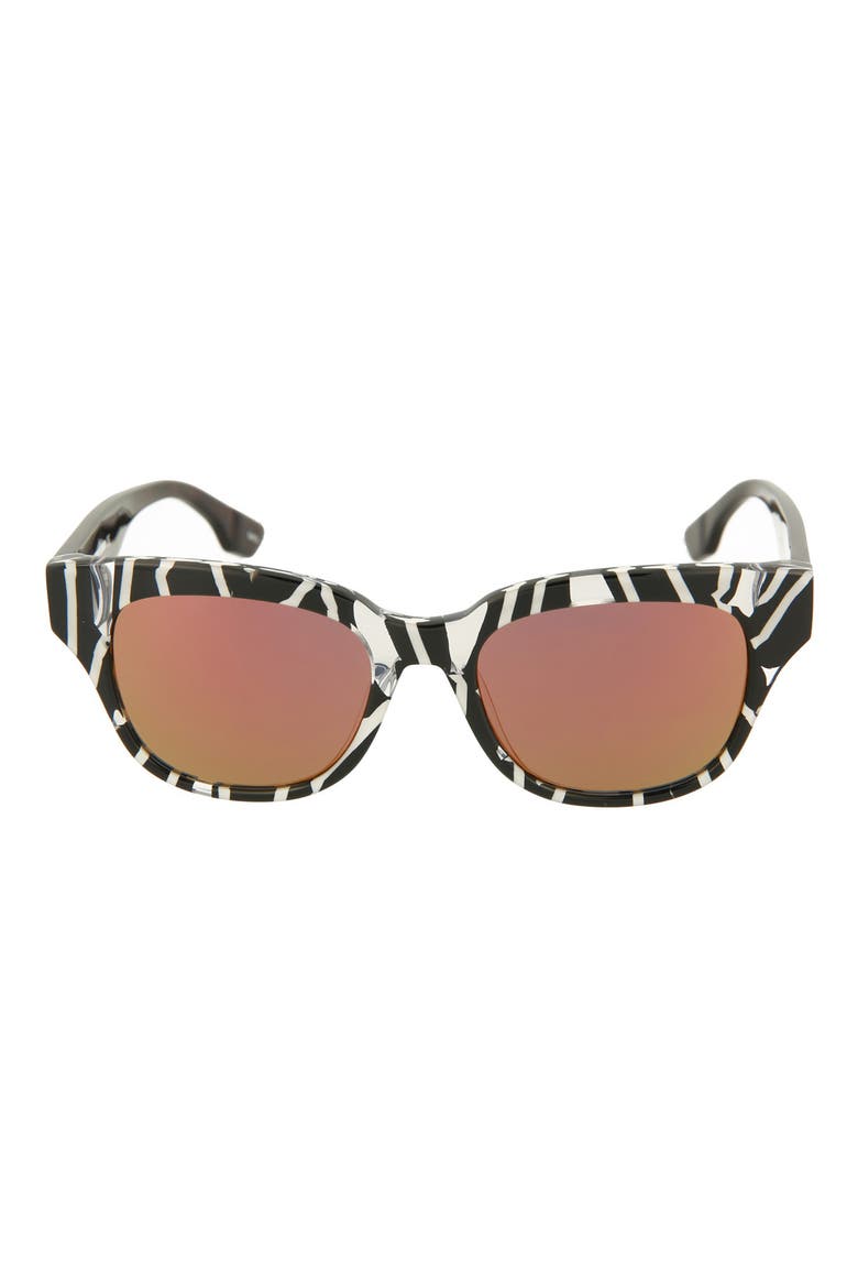 50mm Square Sunglasses, Main, color, BLACK AVANA ORANGE/ ORG
