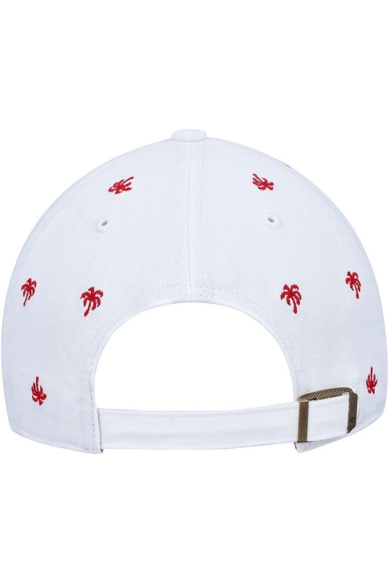 Women's '47  White Boston Red Sox Spring Training Confetti Clean Up Adjustable Hat, Alternate, color, White