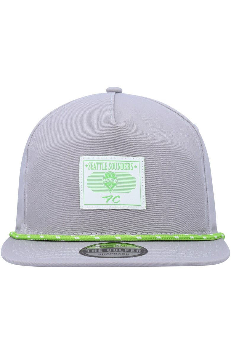 New Era Men's New Era Gray Seattle Sounders FC Patch Golfer Adjustable Hat, Alternate, color, 