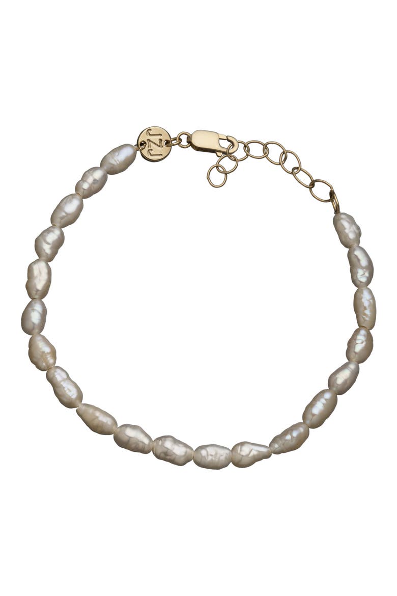 Nina Imitation Baroque Pearl Bracelet, Main, color, YELLOW GOLD