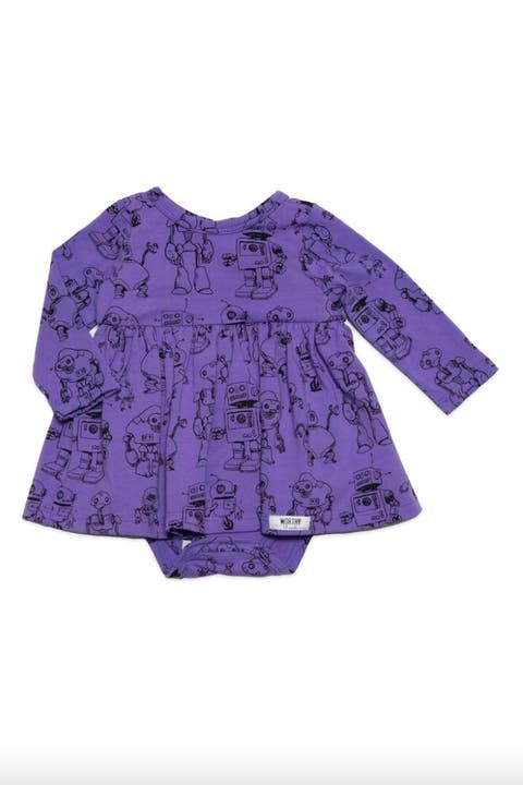 Printed Long Sleeve Bubble Romper (Baby)