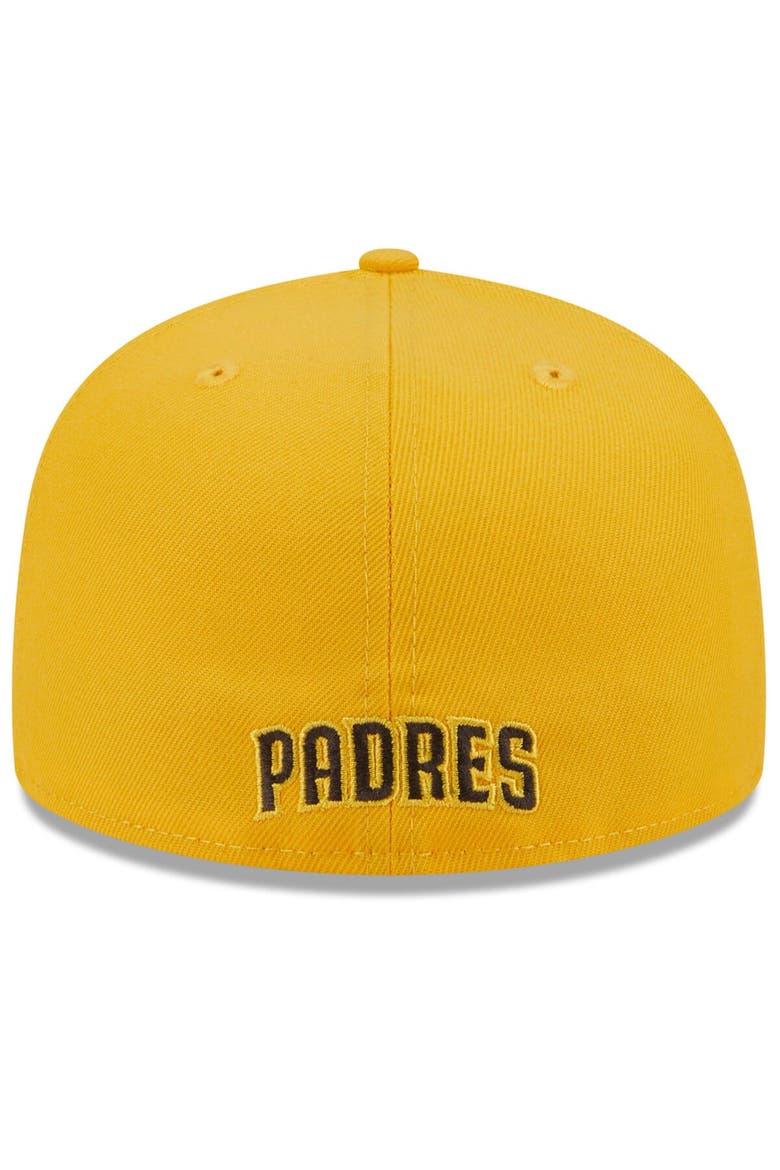 Men's New Era Brown/Gold San Diego Padres Gameday Sideswipe 59FIFTY Fitted Hat, Alternate, color, Brown
