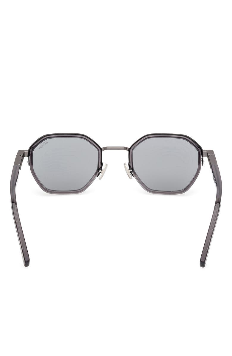 ZEGNA 50mm Geometric Sunglasses, Alternate, color, Grey/ Other / Smoke