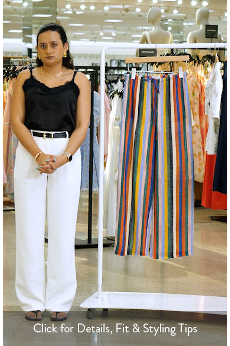 Mateo Stripe Cotton Drawstring Pants video
