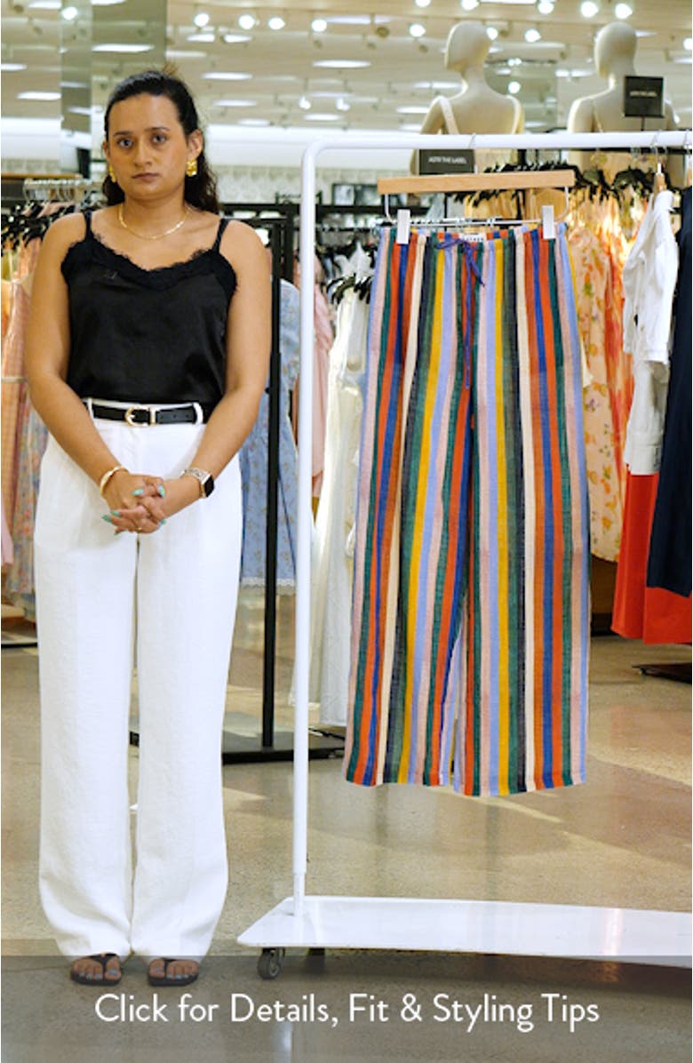 Mateo Stripe Cotton Drawstring Pants, sales video thumbnail