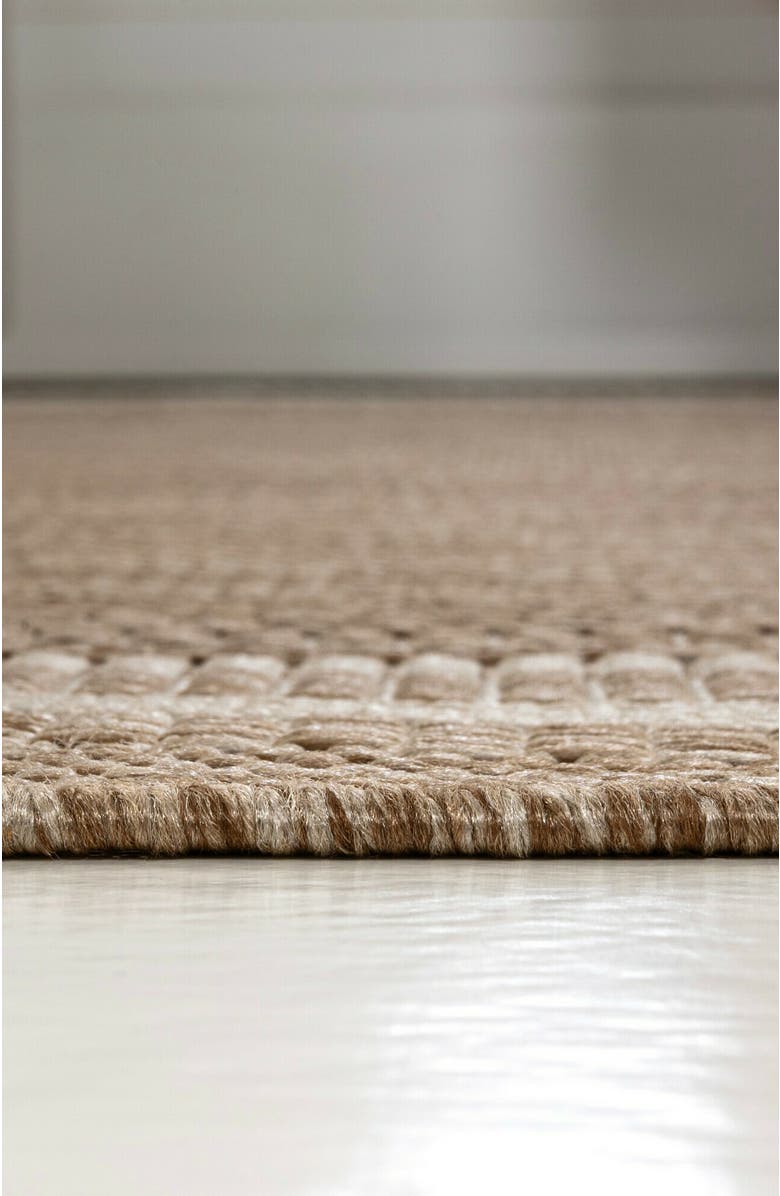 JONATHAN Y Lido Traditional Casual Pinstripe Border Indoor/Outdoor Area Rug, Alternate, color, Beige/Cream
