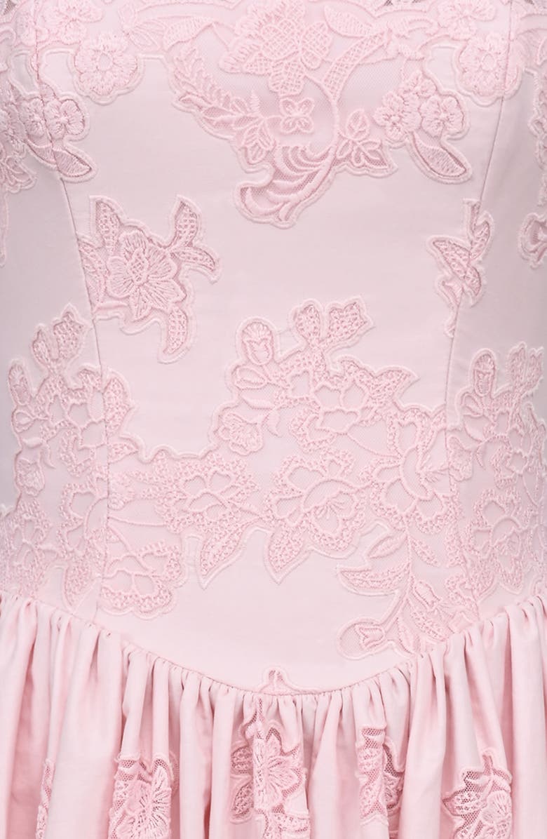 HOUSE OF CB Chloe Broderie Anglaise Party Dress, Alternate, color, Pink