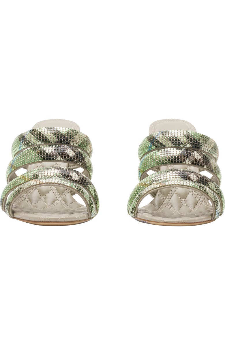 Burberry Check Mesh Mews Strap Mules, Alternate, color,