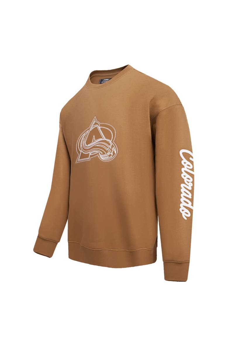 PRO STANDARD Men's Pro Standard  Brown Colorado Avalanche Paint the City Pullover Sweatshirt, Alternate, color, 